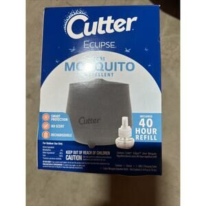 CUTTER ECLIPSE ZONE MOSQUITO REPELLANT OUTDOOR DIFFUSER RECHARGEABLE W/1 REFILL